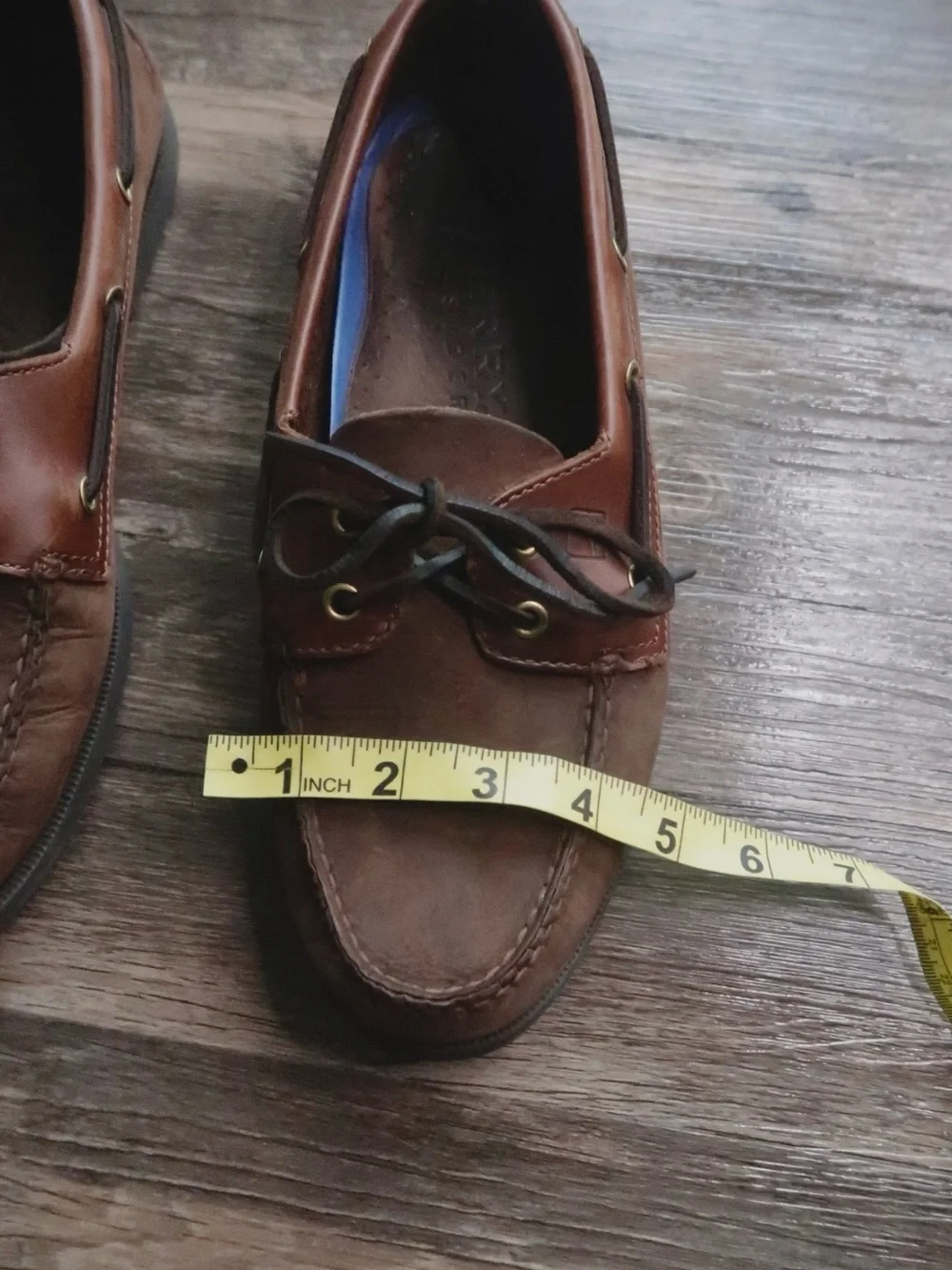 Sperry Men's Brown Leather Moc Toe Boat Shoes